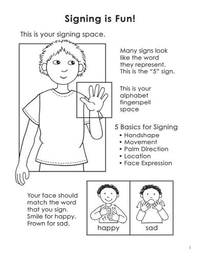 ABC Sign and Color: A Beginner's Book of American Sign Language (Dover Kids Activity Books),Used