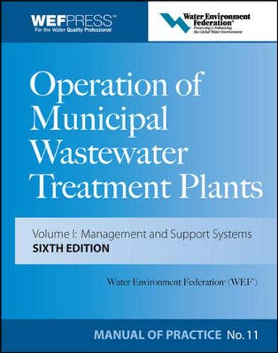 Operation of Municipal Wastewater Treatment Plants (3Volume Set),Used