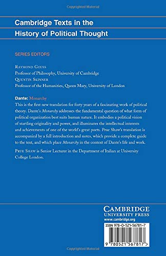 Dante: Monarchy (Cambridge Texts in the History of Political Thought),New