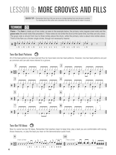 Drumset Method  Complete Edition of Drum Lessons for Beginners  Includes Two Drum Books, Audio & Video  Hal Leonard,New