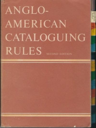 AngloAmerican Cataloguing Rules,Used