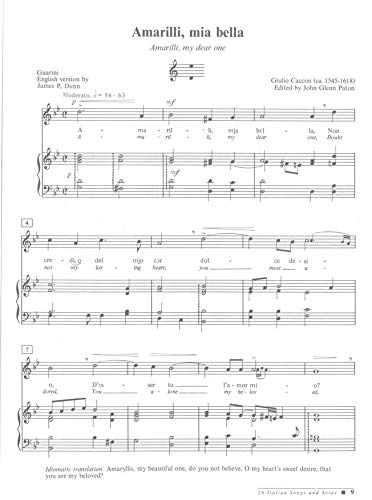 26 Italian Songs and Arias: Medium High Voice, Book & CD,New