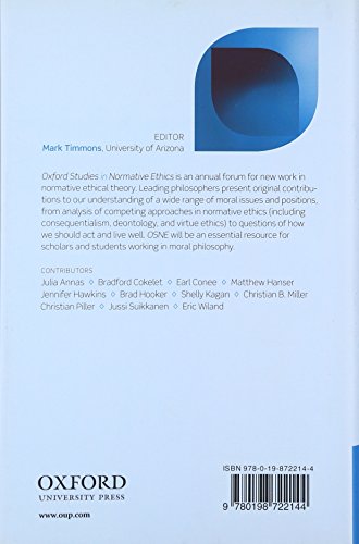 Oxford Studies in Normative Ethics: Volume 4,Used