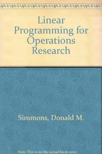 Linear Programming For Operations Research,Used