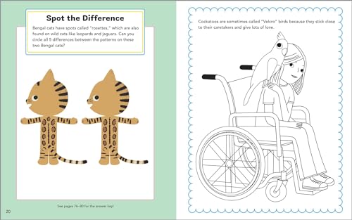 Cute Pets Activity Book for Kids: 70 Activities Including Coloring, DottoDots & Spot the Difference,Used