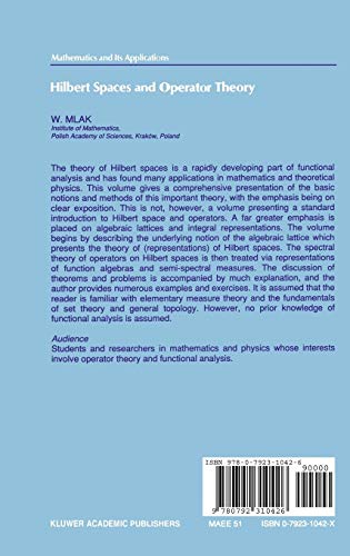 Hilbert Spaces and Operator Theory (Mathematics and its Applications, 51),Used