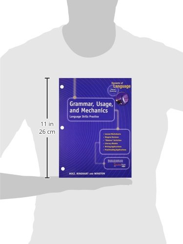 Elements of Language, 3rd Course, Grade 9: Grammar Usage and Mechanics Language Skills Practice,Used