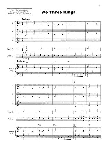Yamaha Christmas Ensembles: Piano Acc., Conductor Score (Yamaha Band Method),Used