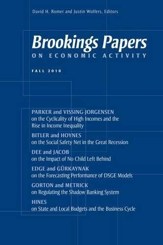 Brookings Papers On Economic Activity: Fall 2010,New