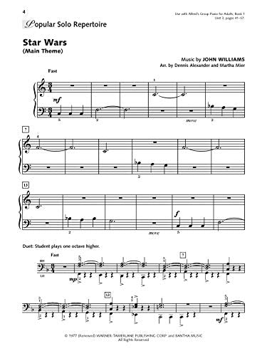 Alfred's Group Piano for Adults Popular Music, Bk 1: Solo Repertoire and Lead Sheets from Movies, TV, Radio, and Stage (Alfre,Used