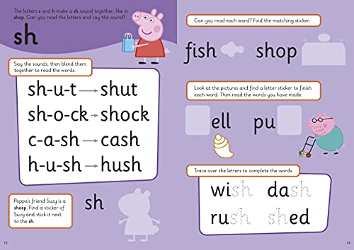 Peppa Pig: Practise with Peppa: Super Phonics: Sticker Book,Used