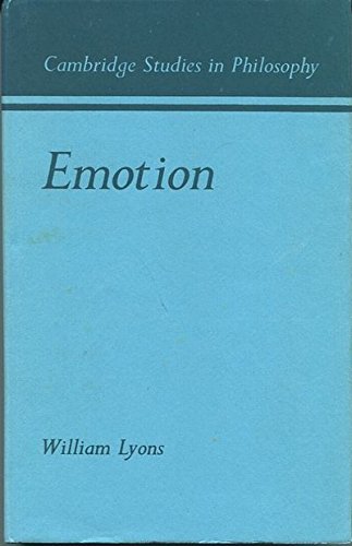 Emotion (Cambridge Studies in Philosophy),Used