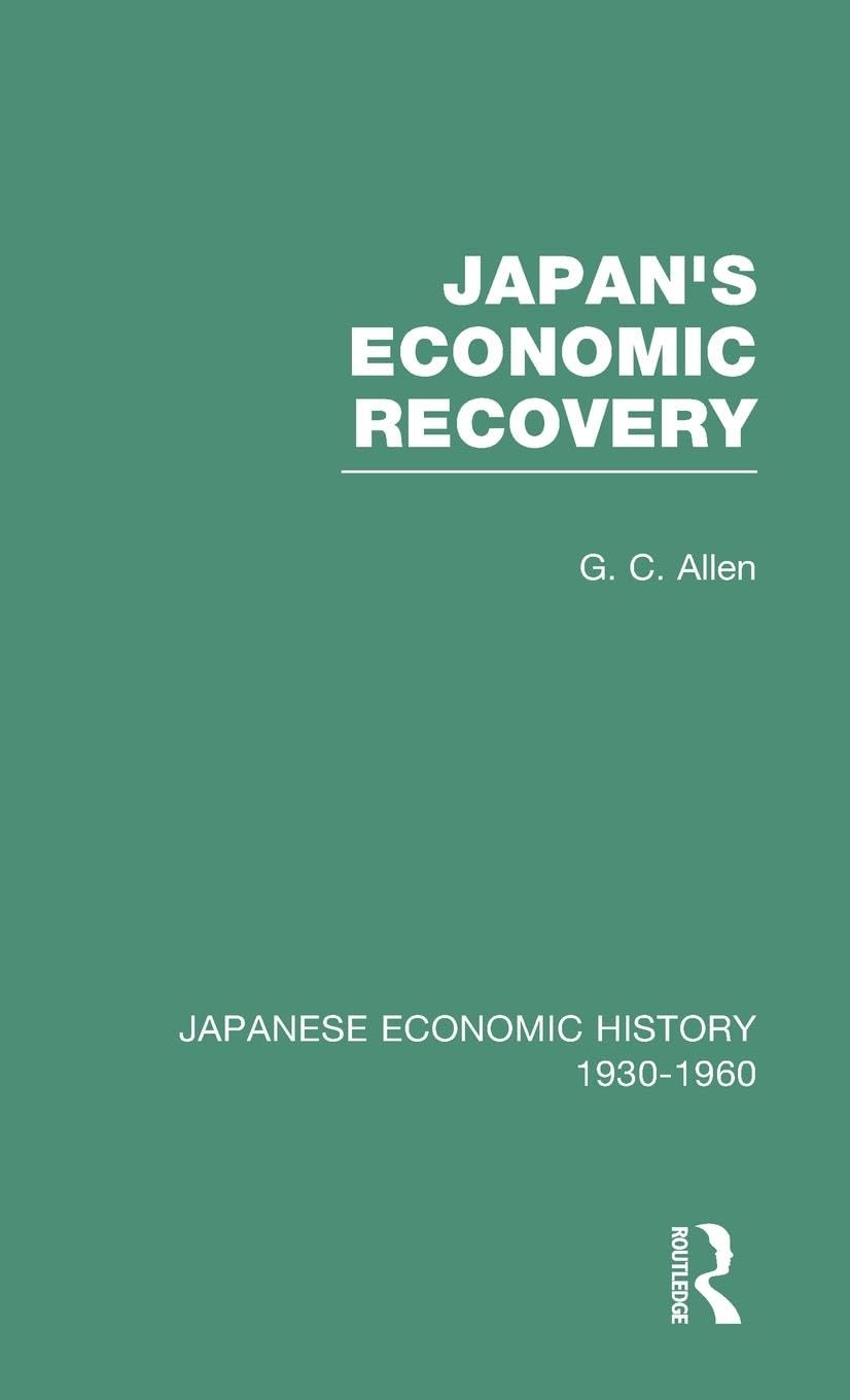 Japans Econ Recovery V 1 (Japanese Economic History, 19301960, V 1),Used