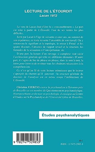 LECTURE DE L'TOURDIT: Lacan 1972 (French Edition),New