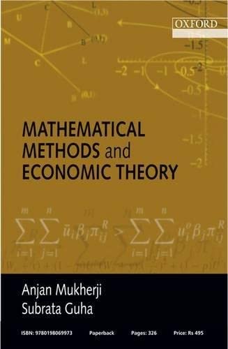 Mathematical Methods and Economic Theory,Used