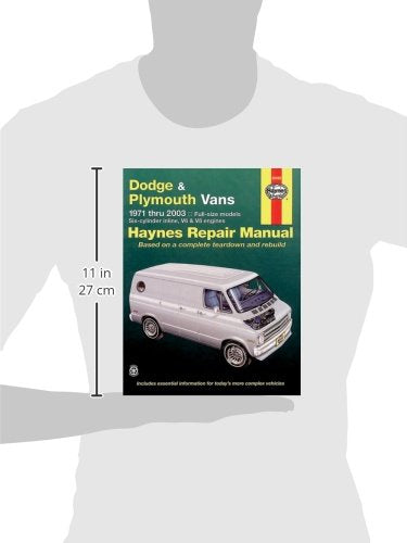 Dodge Tradesman, Sportsman & Plymouth Voyager Fullsize inline 6, V6 & V8 Vans (7103) Haynes Repair Manual (Does not include i,New
