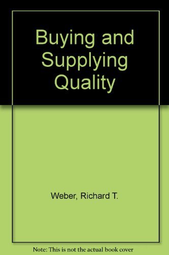 Buying and Supplying Quality,Used