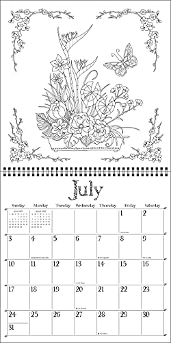 Johanna Basford 2022 Coloring Wall Calendar: A Special Collection of Whimsical Illustrations From Her BestSelling Books,New