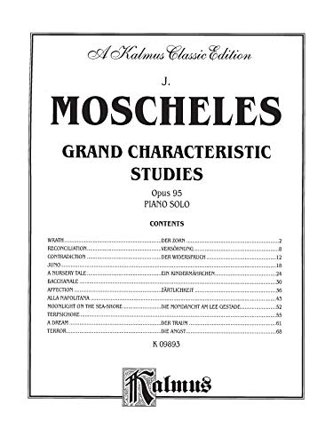 Grand Characteristic Studies, Op. 95 (Kalmus Edition),Used