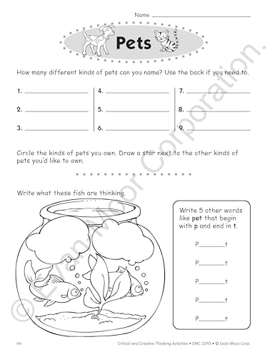 Critical and Creative Thinking Activities, Grade 3,Used
