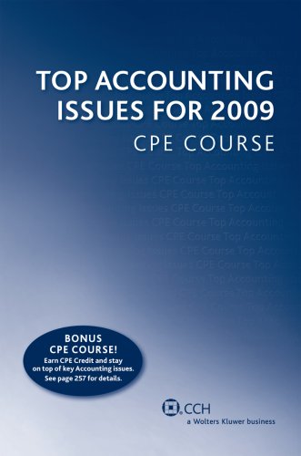 Top Accounting Issues For 2009: Cpe Course,Used