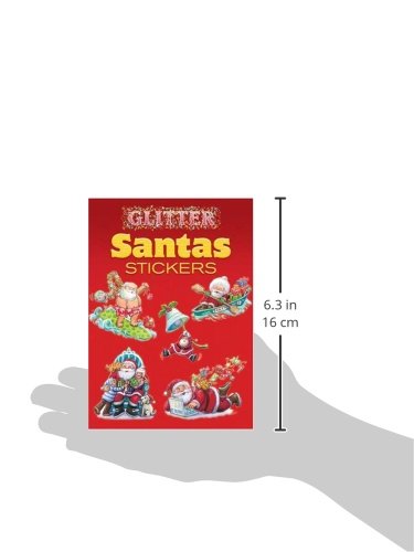 Glitter Santas Stickers (Dover Little Activity Books: Christmas),New
