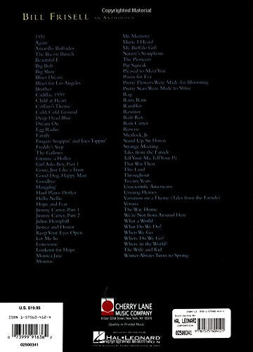 Bill Frisell: An Anthology Piano, Vocal and Guitar Chords,Used