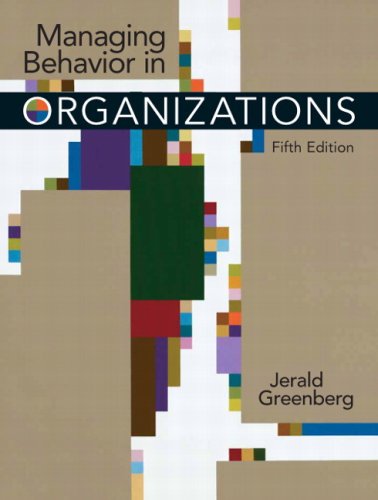 Managing Behavior in Organizations,Used