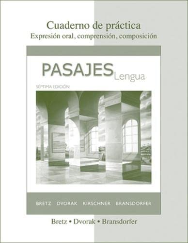 Pasajes: Cuaderno De Practica, 7th Edition (Spanish Edition),Used
