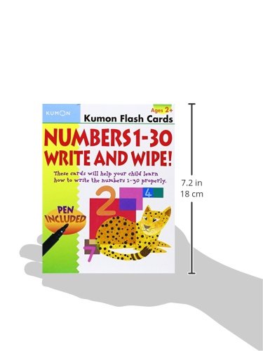 Kumon Numbers 130 Write & Wipe (Kumon Flash Cards),New