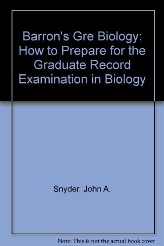 Barron's Gre Biology: How to Prepare for the Graduate Record Examination in Biology,Used