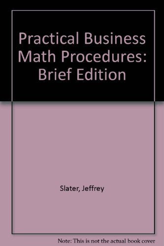 Practical Business Mathematics Procedures,Used