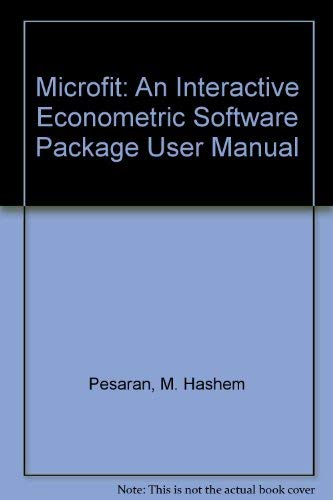 Microfit: An Interactive Econometric Software PackageUser Manual,Used