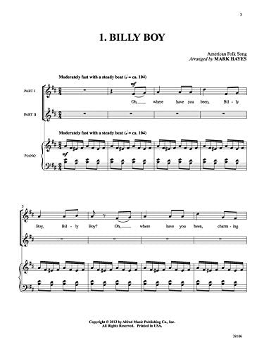 American Folk Songs for Two: 10 American Folk Songs Arranged for Two Voices and Piano for Recitals, Concerts, and Contests (For ,Used