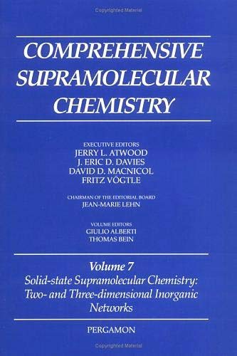 Comprehensive Supramolecular Chemistry, Volume 7: SolidState Supramolecular Chemistry: Two and ThreeDimensional Inorganic Net,Used