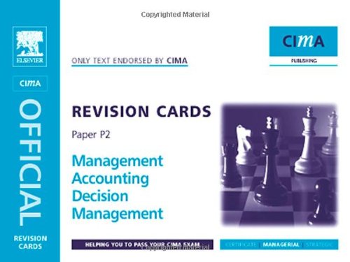 CIMA Revision Cards: Decision Management,Used