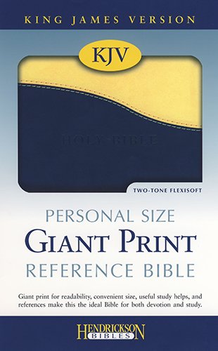 Holy Bible: King James Version Blueberry / Lemon Flexisoft Leather Personal Size Giant Print Reference Bible