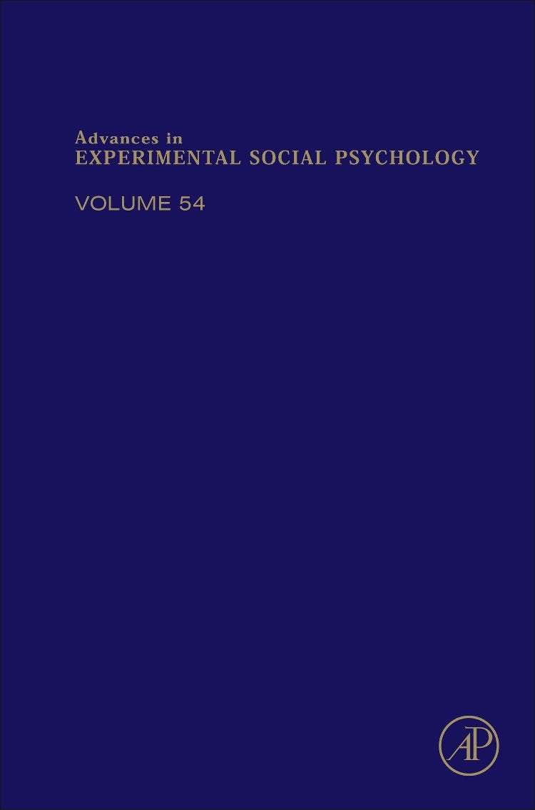 Advances in Experimental Social Psychology (Volume 54),Used