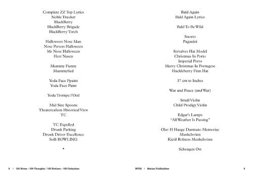 Matias Faldbakken: Search: 100 Notes, 100 Thoughts: Documenta Series 035 (100 Notes 100 Thoughts / 100 Notizen 100 Gedanken:,New