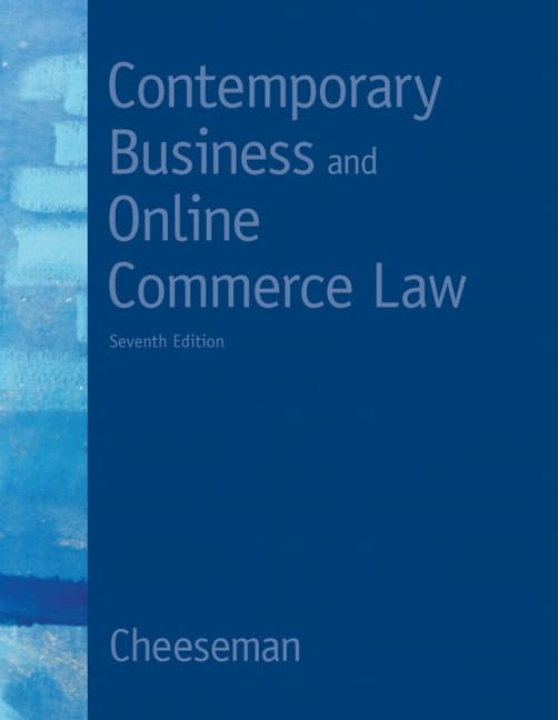 Contemporary Business and Online Commerce Law,Used