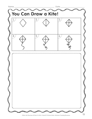 Follow The Directions & Draw It All By Yourself!: 25 Reproducible Lessons That Guide Kids To Draw Adorable Pictures,Used