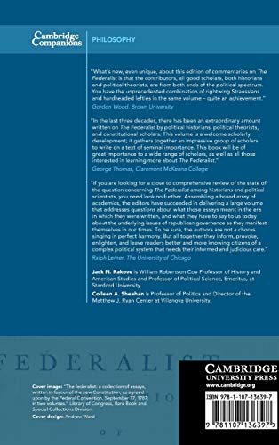 The Cambridge Companion to The Federalist (Cambridge Companions to Philosophy),Used