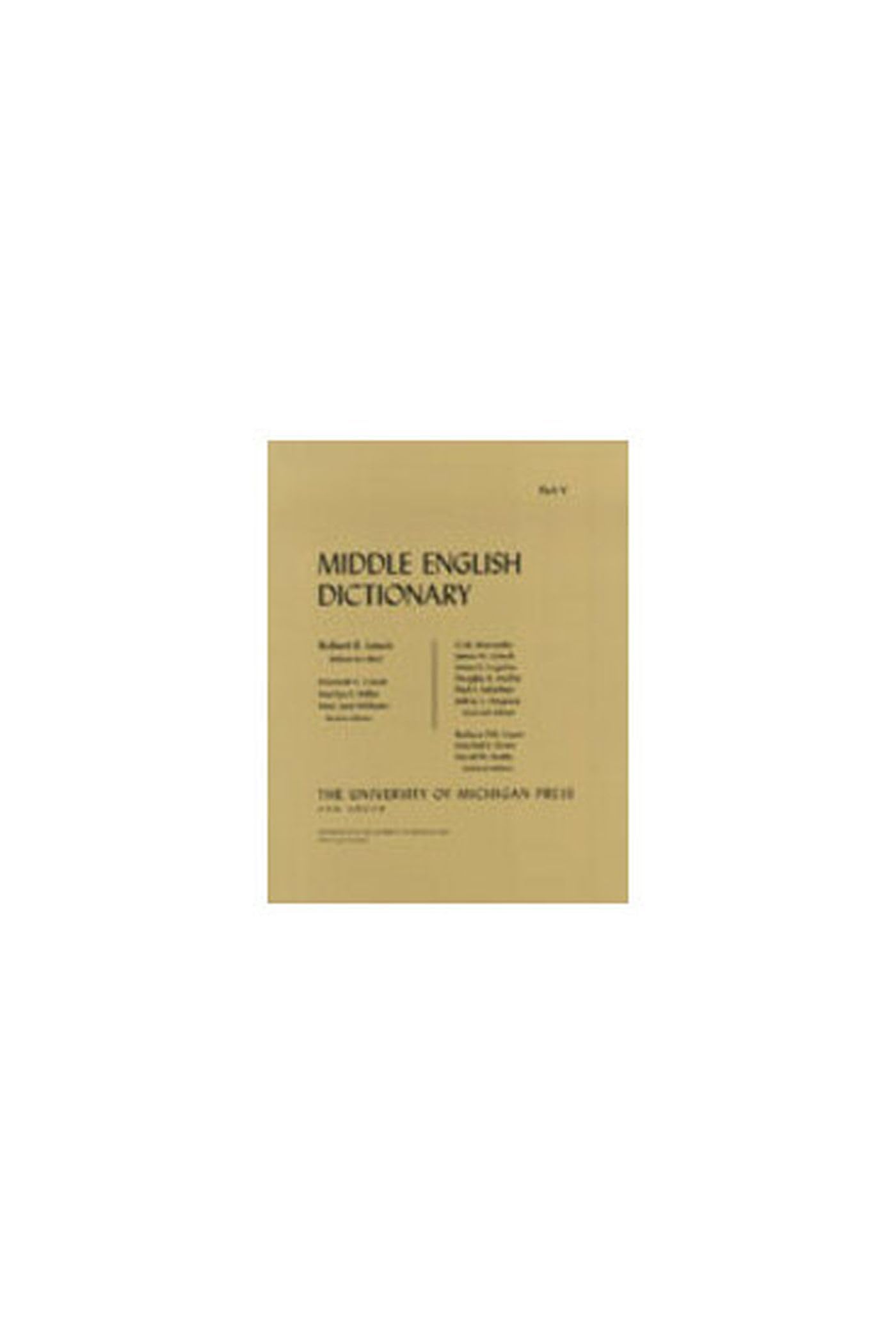 Middle English Dictionary (Volume P.6),Used