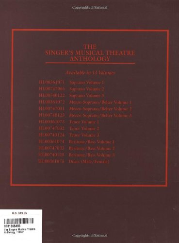 The Singer's Musical Theatre Anthology, Vol. 1: Tenor,New
