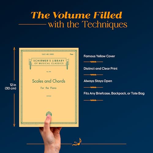 Scales and Chords for Piano, Vol. 392  Schirmer?s Library  Piano Music Book with All Major and Minor Keys  Classic Piano Book,New
