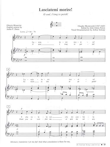 26 Italian Songs and Arias: Medium High Voice, Book & CD,New