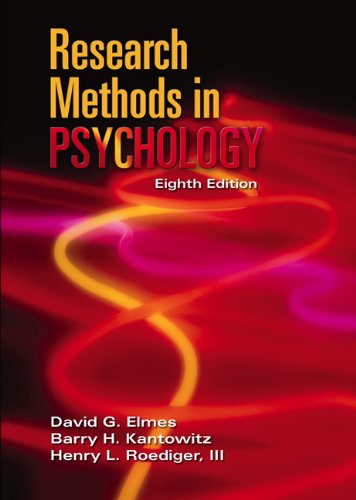 Research Methods in Psychology (Available Titles CengageNOW),New