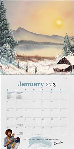 Bob Ross 2025 Wall Calendar,Used