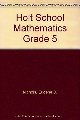 Holt School Mathematics Grade 5,Used
