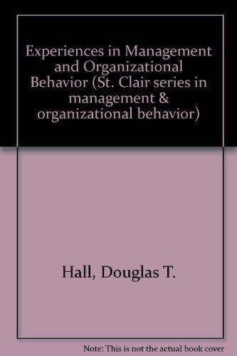 Experiences In Management And Organizational Behavior (Environmental Science And Technology),Used